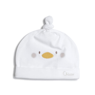 Infant Unisex White Applique Cap